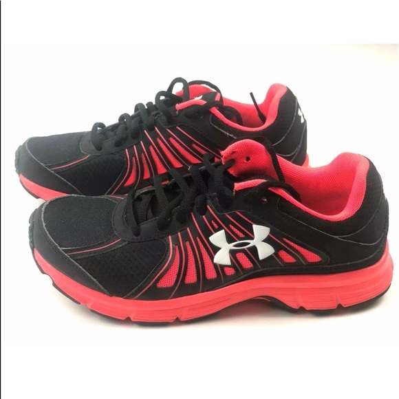 women's black and pink under armour shoes